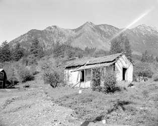 BC Archives # I-29070 Lillooet, Adobe House of Russell Family