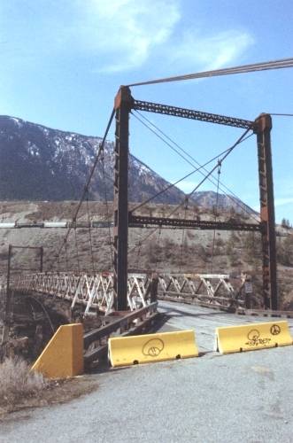 Old Royal Engineers' Bridge and BCR Bridge, Lillooet Canyon