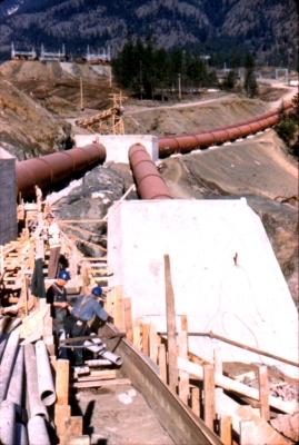 No. 2 Penstocks under construction