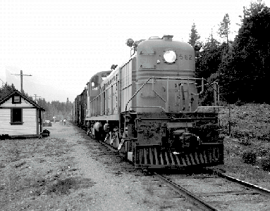 BC Archives # I-29044, PGE Diesel engine at D'arcy, 1953