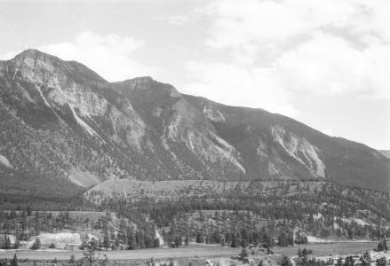 Fountain Ridge from Cayoosh Creek, photo Mike Cleven 1996