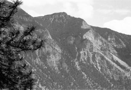 Fountain Ridge from Cayoosh Creek, photo Mike Cleven 1996