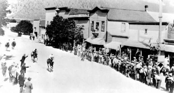 BC Archives # F-04090. Horse Races on Main Street during "The July" of 1898