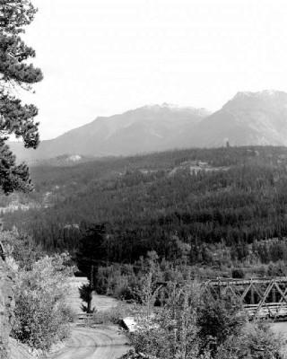 pix/BC Archives # I-22303, Gold Bridge, view from Haylmore Bridge