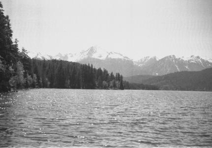 View of Mt. Sloan from Gun Lake eastside, c. 1950s Photo E. 'Andy' Cleven