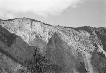 View of high part of Fountain Ridge from Cayoosh Park, Lillooet
