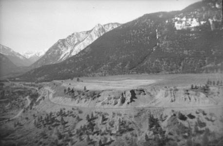 View of pre-development Hop Farm, Lillooet, 1940s  Photo: E. 'Andy' Cleven