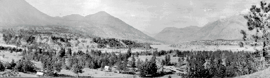 Panoramic View of Lillooet from the south side of Cayoosh Creek, looking North, Photographer Walter Wesley Baer, 1920