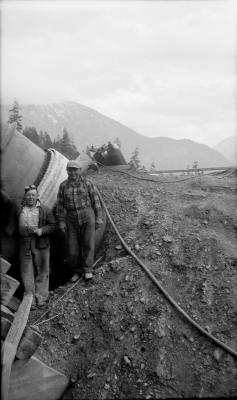 Penstocks (No. 2) with view of Mission Ridge