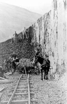 BC Archives # E-04247, Construction of PGE at Glen Fraser