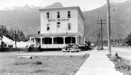 BC Archives # E-05218 - Squamish Hotel, Squamish, 1940s