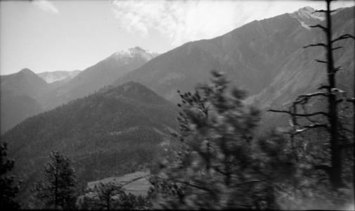 View of Texas Creek area from Lytton-Lillooet Road, photo E. Cleven 1950s
